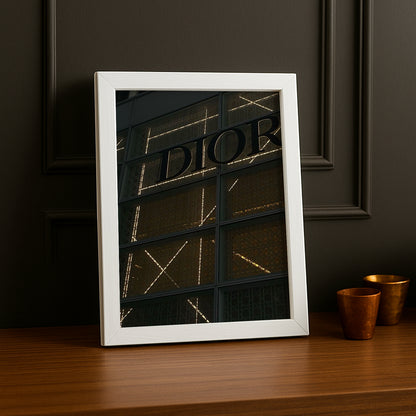 Cadre photo Dior logo by night