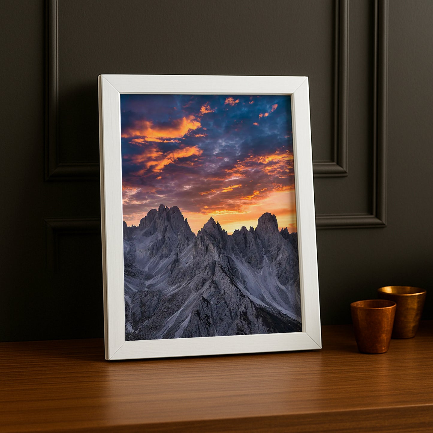 Poster Photo Naturel - Montagne Coucher de Soleil