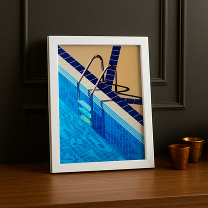 Cadre Photo Natation - Marche d'escalier de piscine