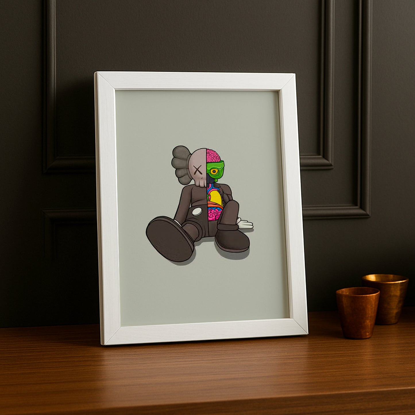 Poster Kaws moitié