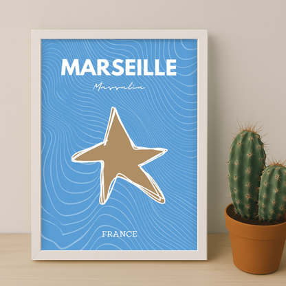 Olympique de Marseille Étoile - Poster