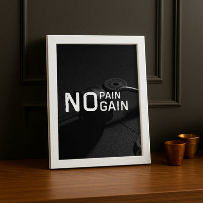 Poster Photo Musculation - No Pain No Gain