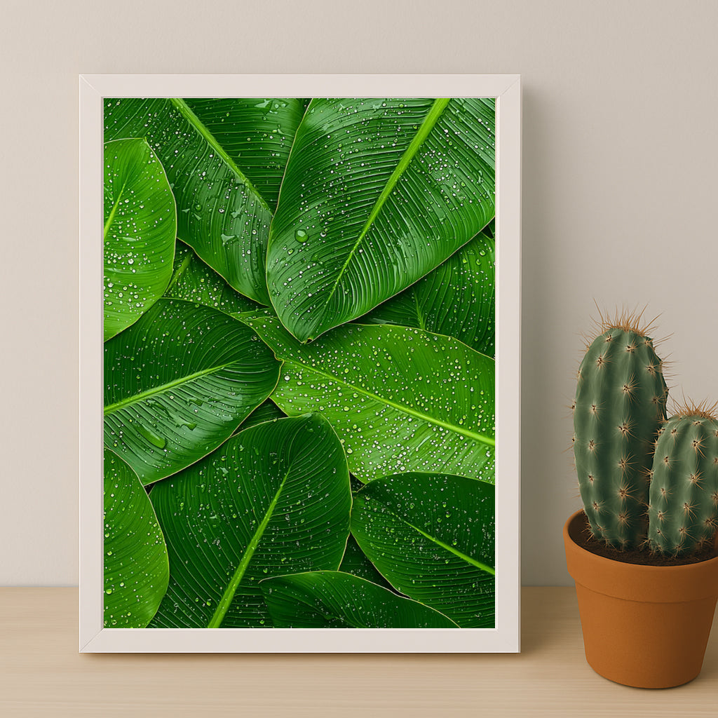 Poster Naturel - Feuille verte