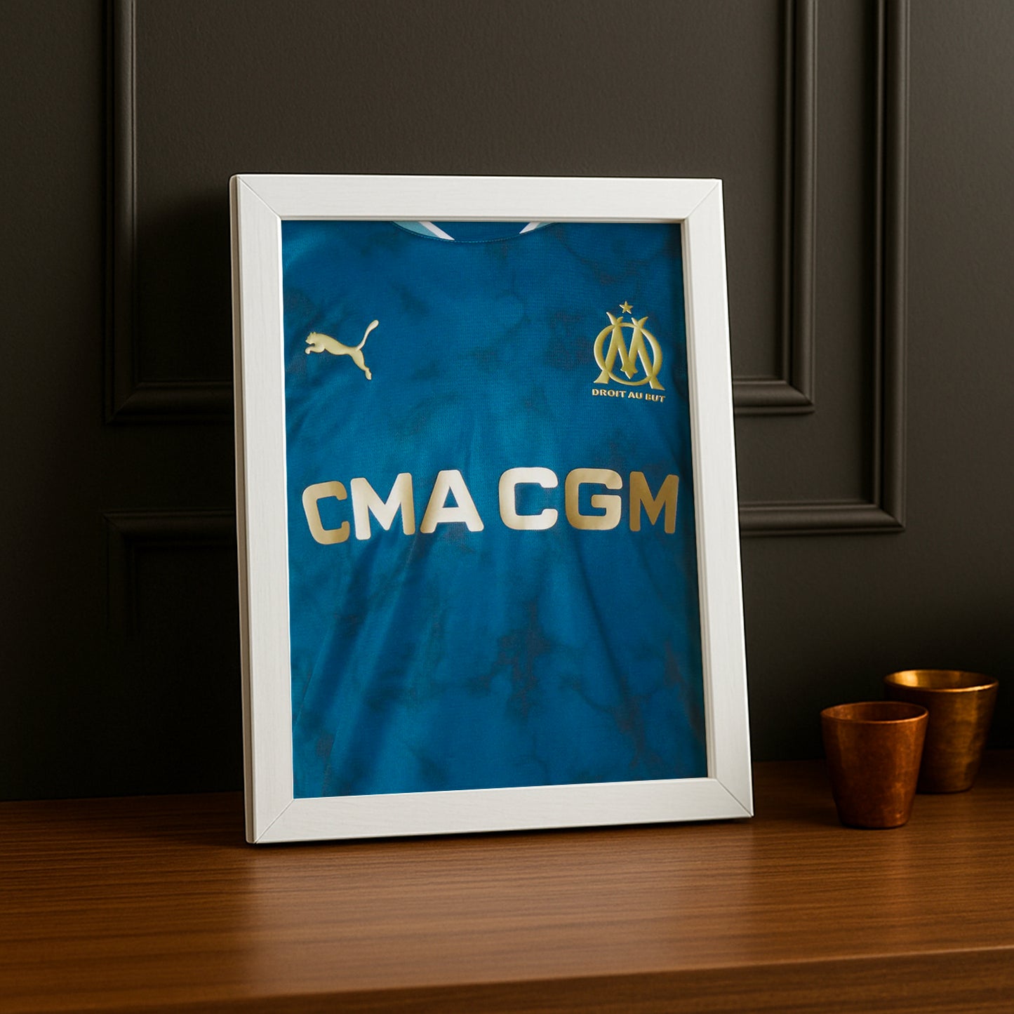 Cadre photo Maillot extérieur Olympique de Marseille