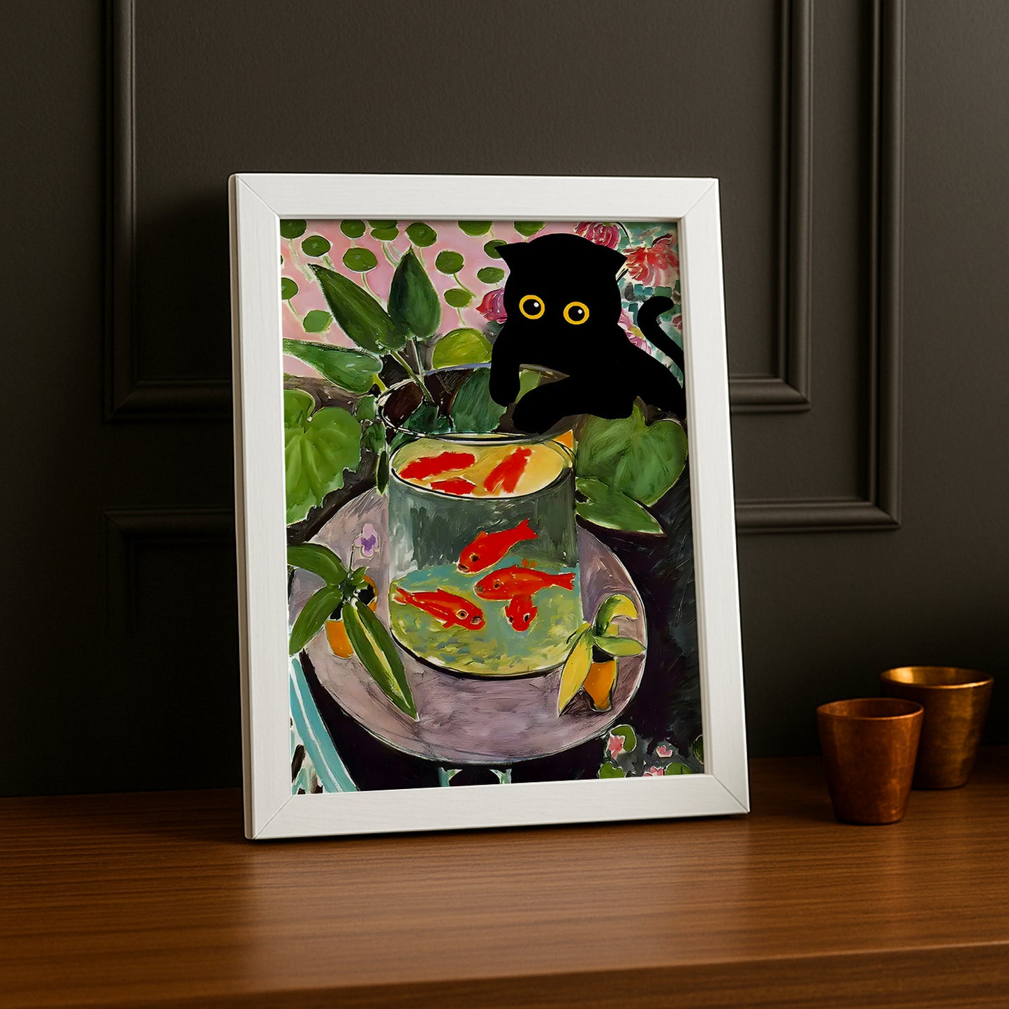 Cadre Photo Chat - Aquarium