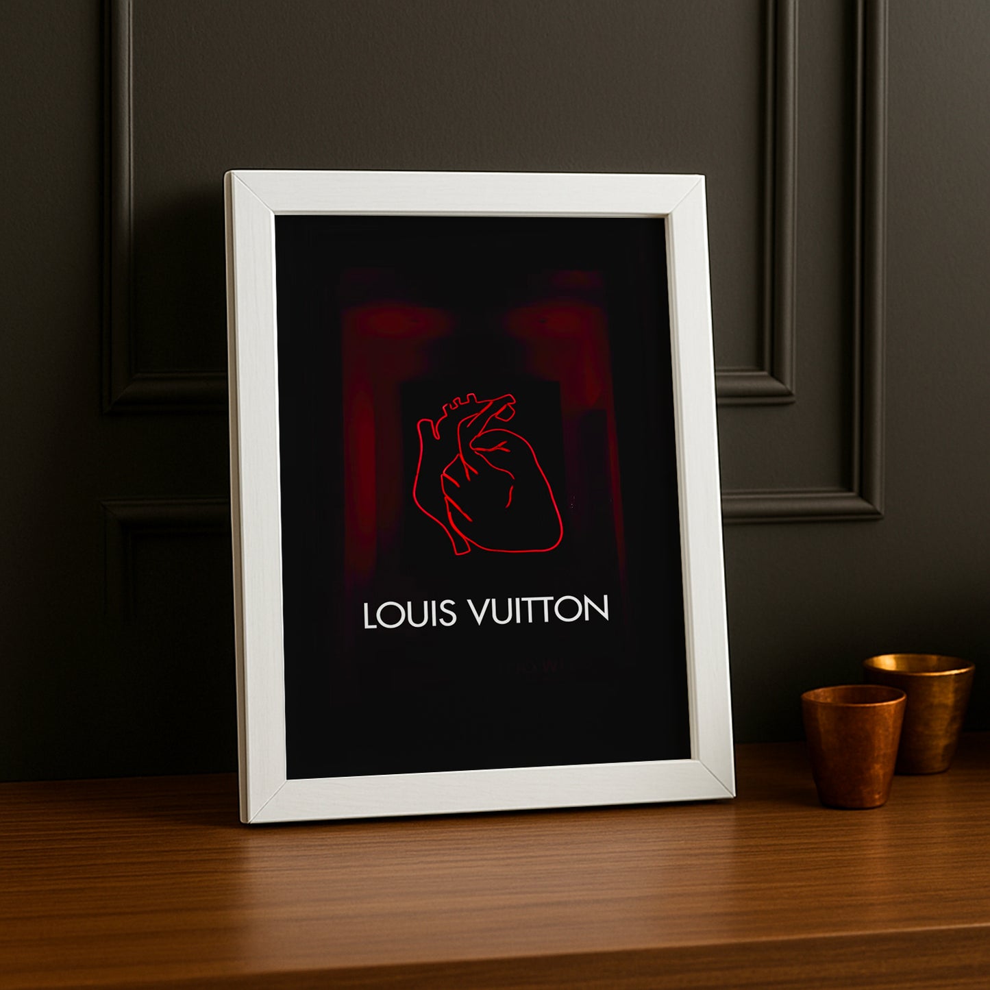 Cadre photo Louis Vuitton - Cœur