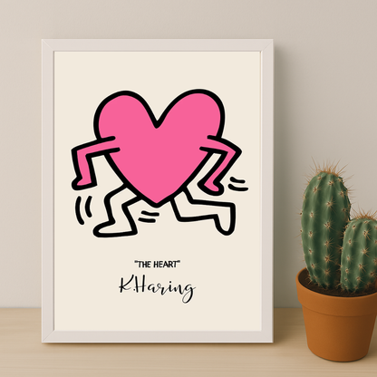 Cadre photo Keith Haring "The Heart"