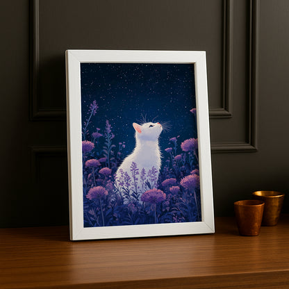 Cadre Photo Chat - White cat