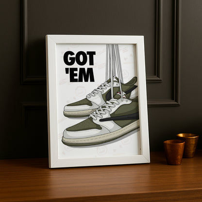 Poster Nike Travis Scott Olive Got'Em
