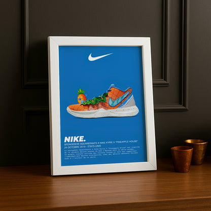 Spongebob x Nike Kyrie 5 Pineapple House Bilderrahmen 