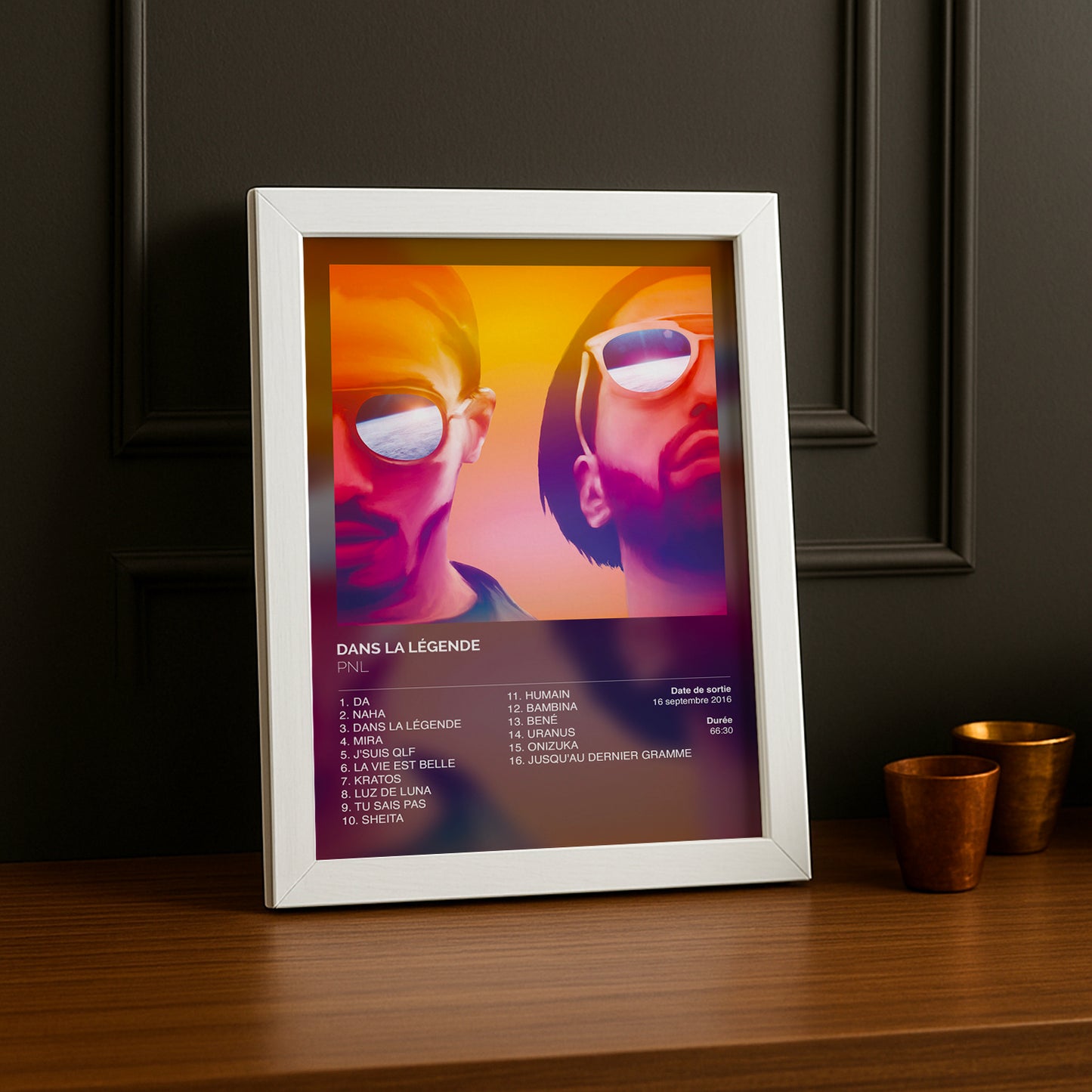 Cadre photo Album Dans la légende PNL