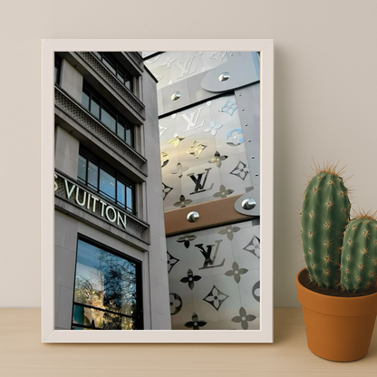 Cadre photo Louis Vuitton devanture en verre