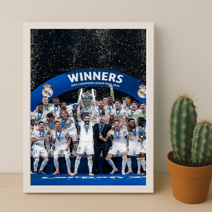 Cadre Photo Real Madrid Winners Ligue des Champions – Affiche HD Encadrée Papier Premium