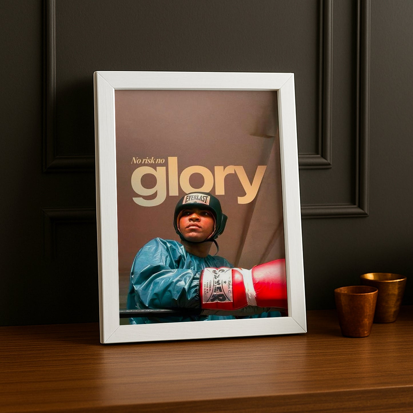 Cadre Photo Boxe - No Risk No Glory