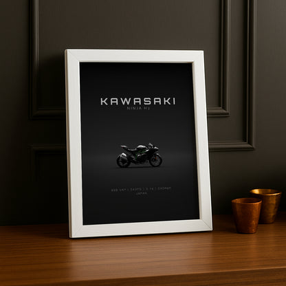 Cadre Photo Moto - Kawasaki Ninja H2