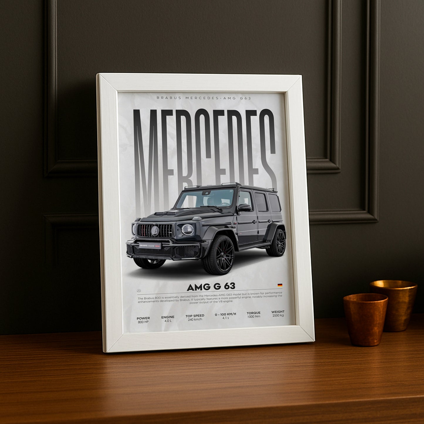 Poster encadré Mercedes G63 AMG