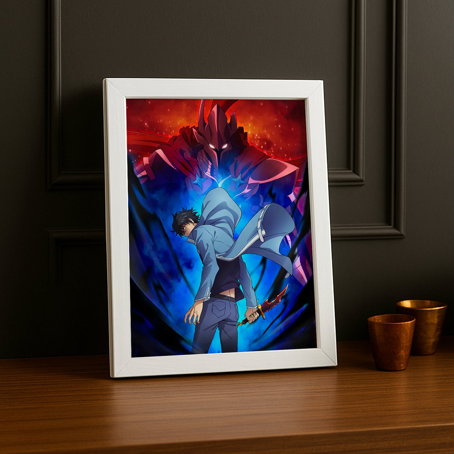 Cadre Photo Solo Leveling - Jinwoo and Igris Ascendant