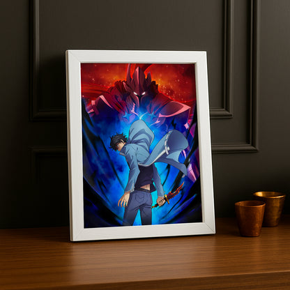 Cadre Photo Solo Leveling - Jinwoo and Igris Ascendant