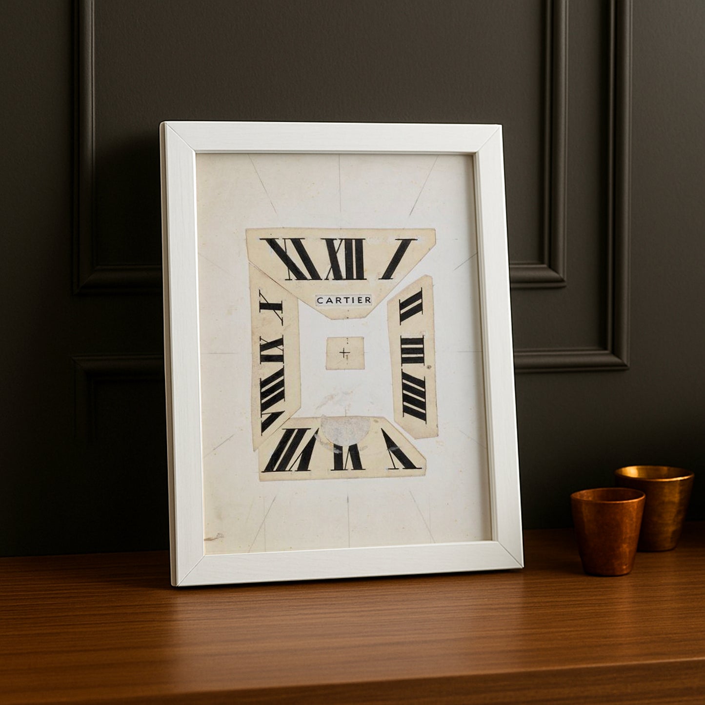 Cadre photo Cartier - Horloge en Papier