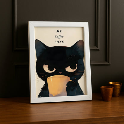 Cadre Photo Chat - Café