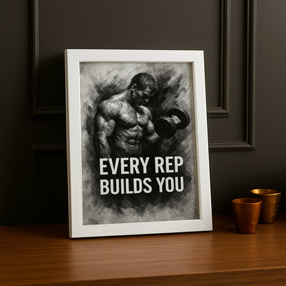 Cadre Photo Musculation - Every Rep Builds You