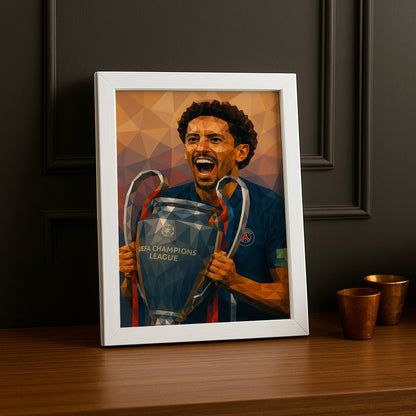 Cadre photo PSG illustration Marquinhos LDC
