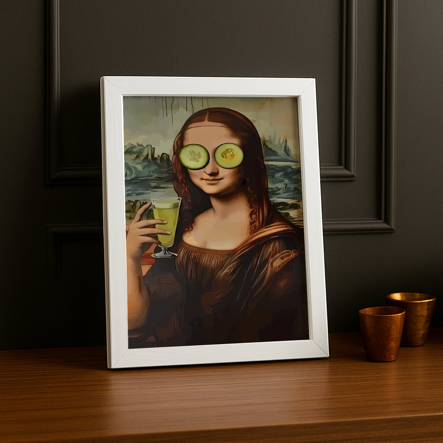 Cadre photo Mona Lisa courgette