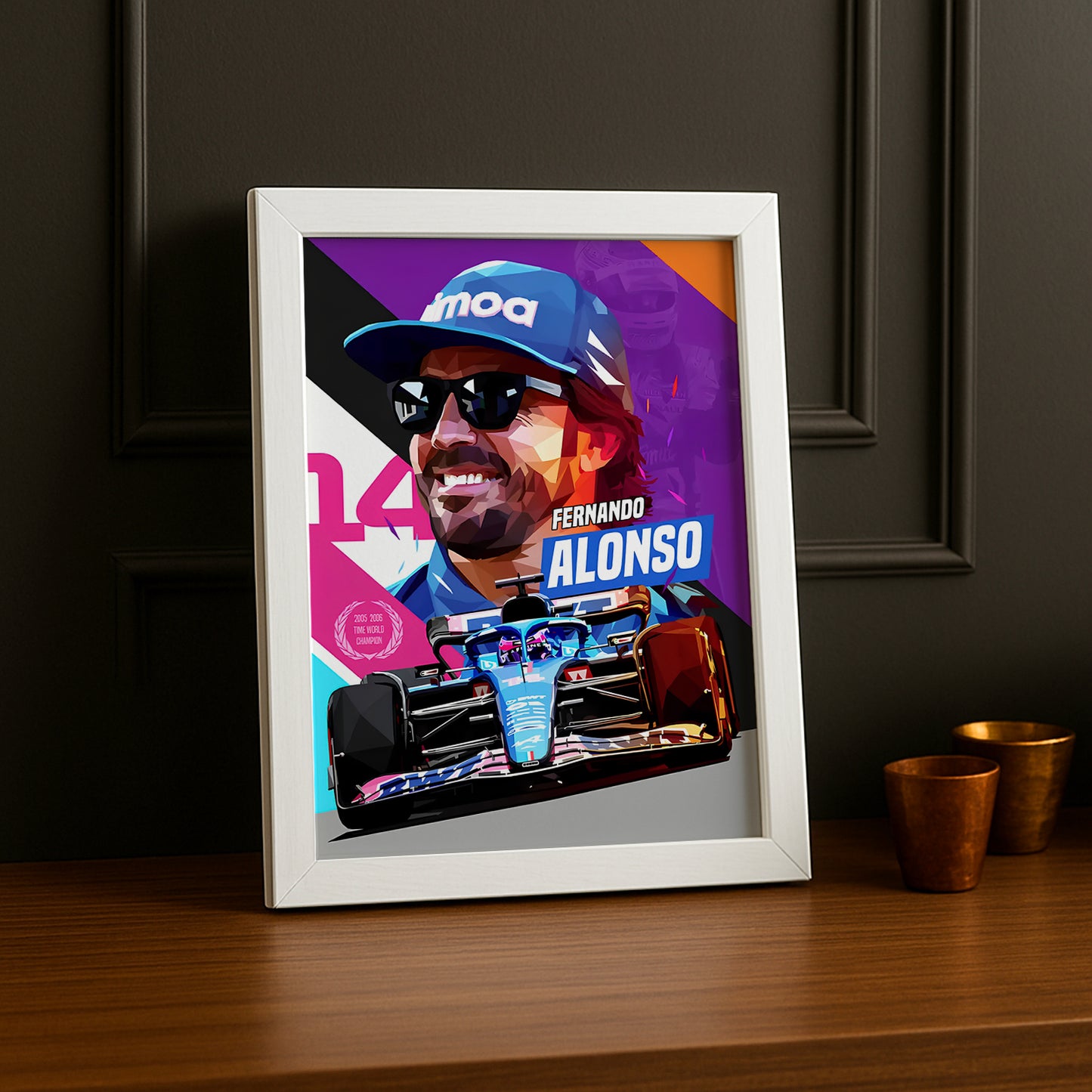 Cadre photo Fernando Alonso Formula 1