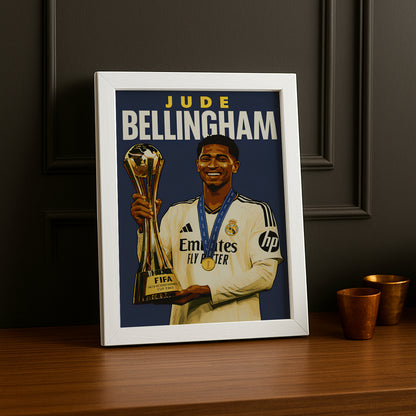 Cadre Photo Jude Bellingham Real Madrid – Affiche HD Encadrée Papier Premium