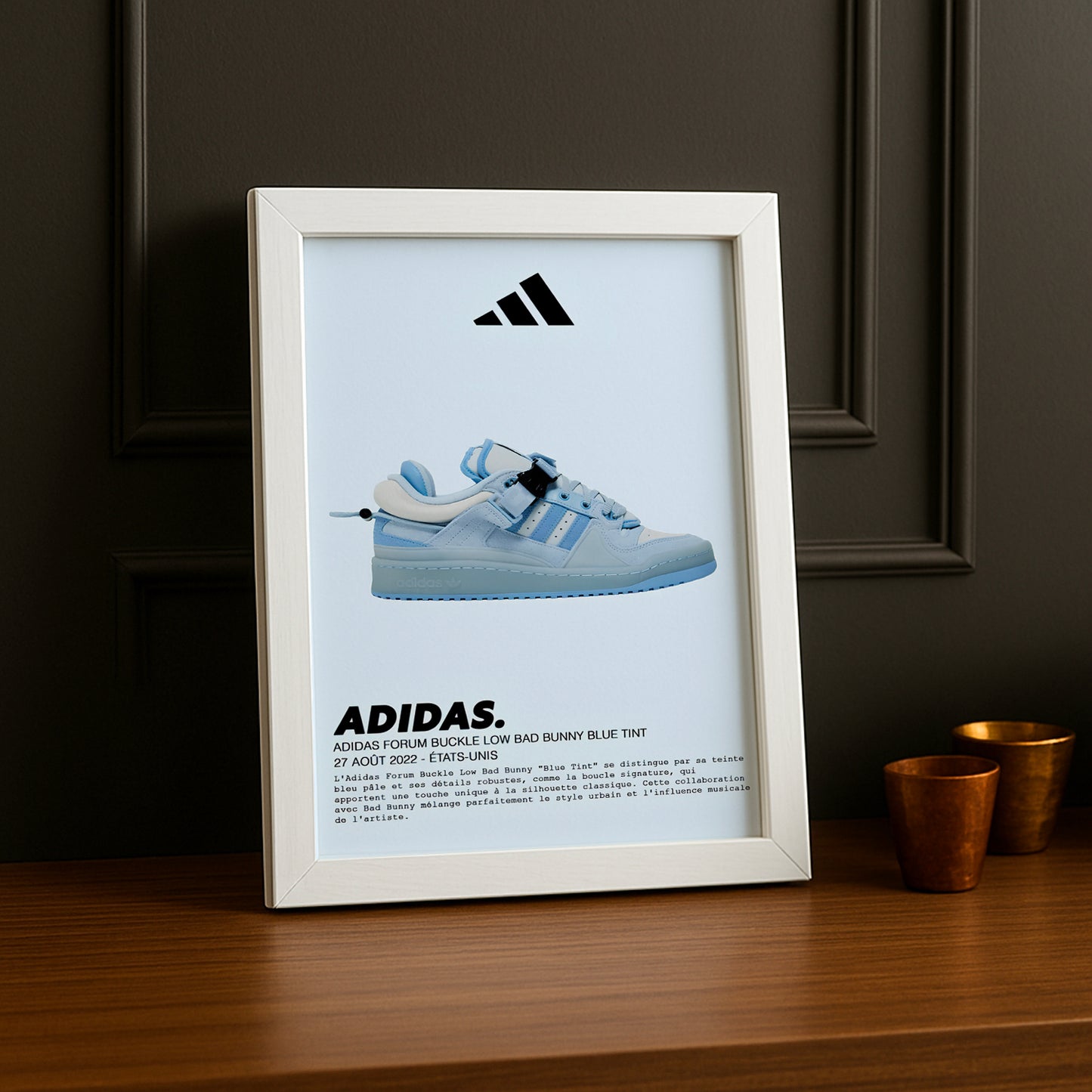 Adidas Buckle Low Bad Bunny Blau getönter Fotorahmen 