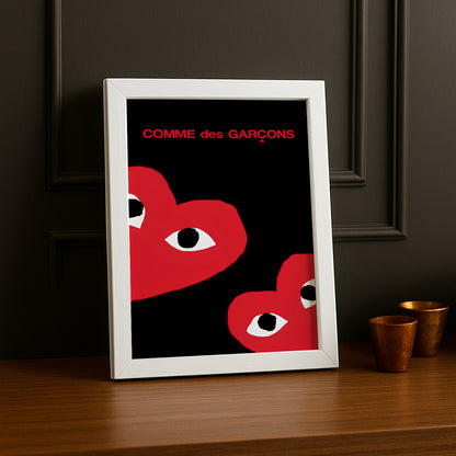 Cadre photo Comme Des Garçons deux coeurs