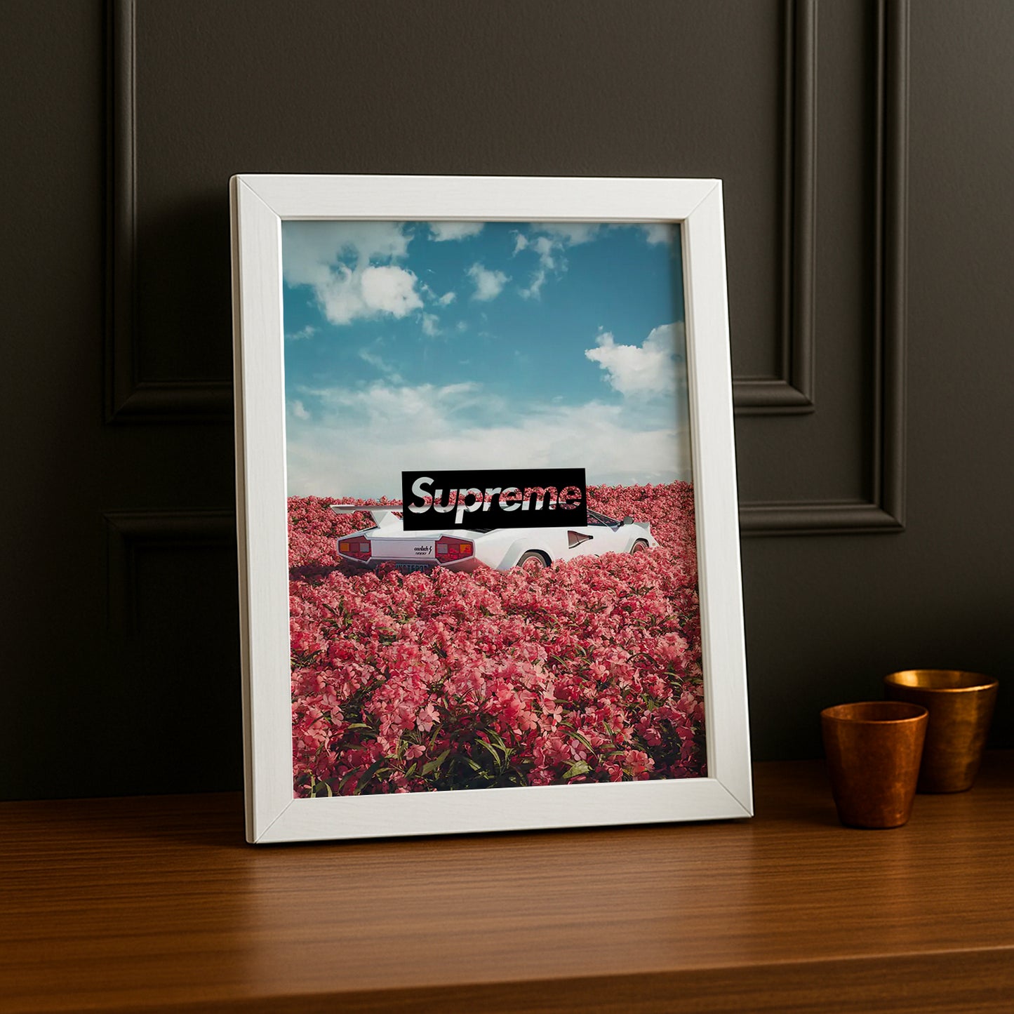Poster Supreme - Roses x Ferrari