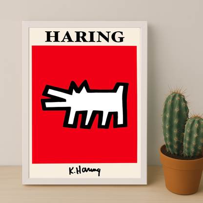 Cadre photo Keith Haring Dog