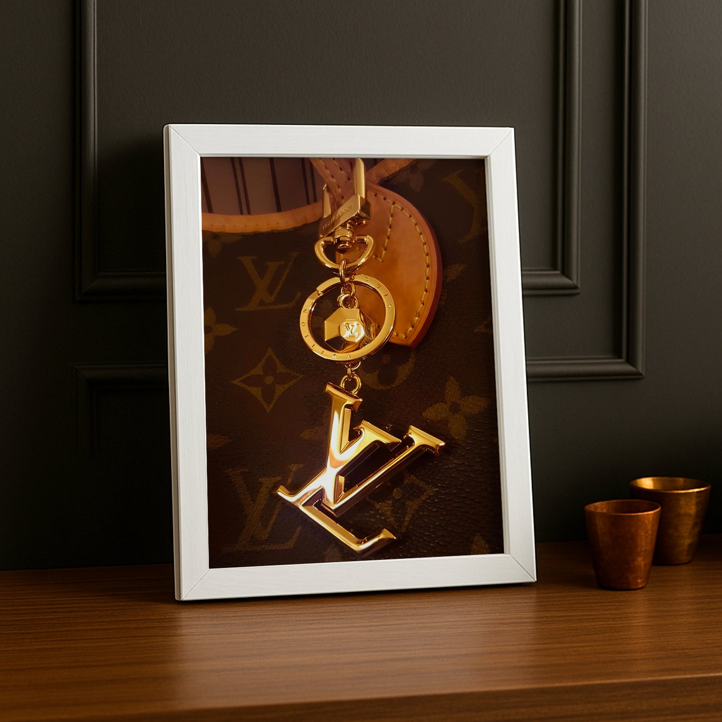 Cadre photo Louis Vuitton - Dorée LV