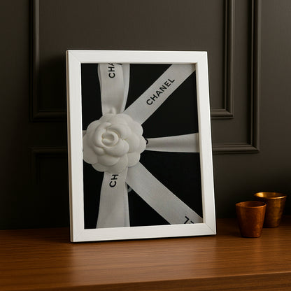 Cadre photo Chanel - Ruban blanc