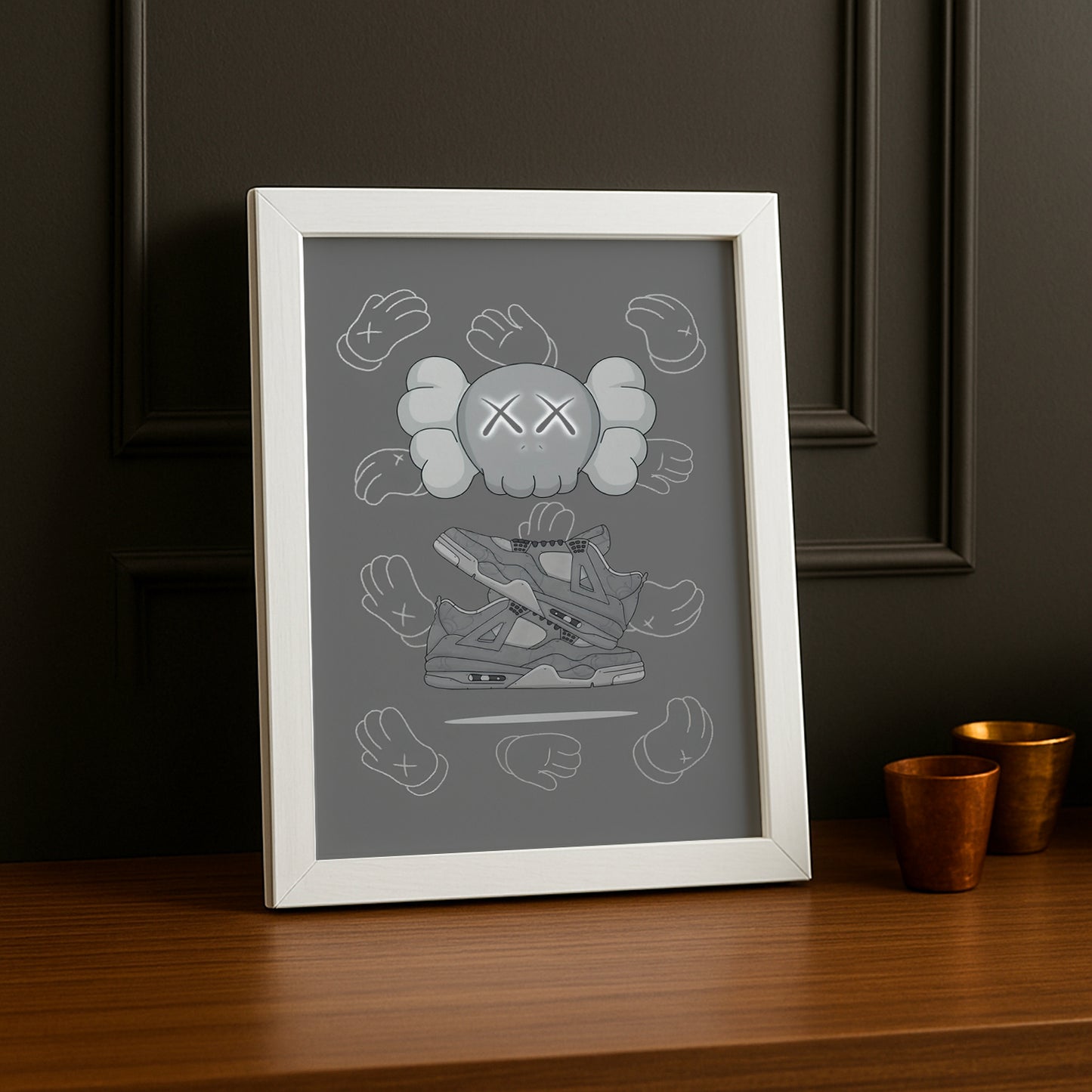 Cadre photo Kaws Air Jordan 4 Retro