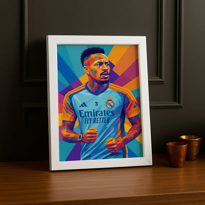 Cadre Photo Militão Real Madrid – Affiche HD Encadrée Papier Premium