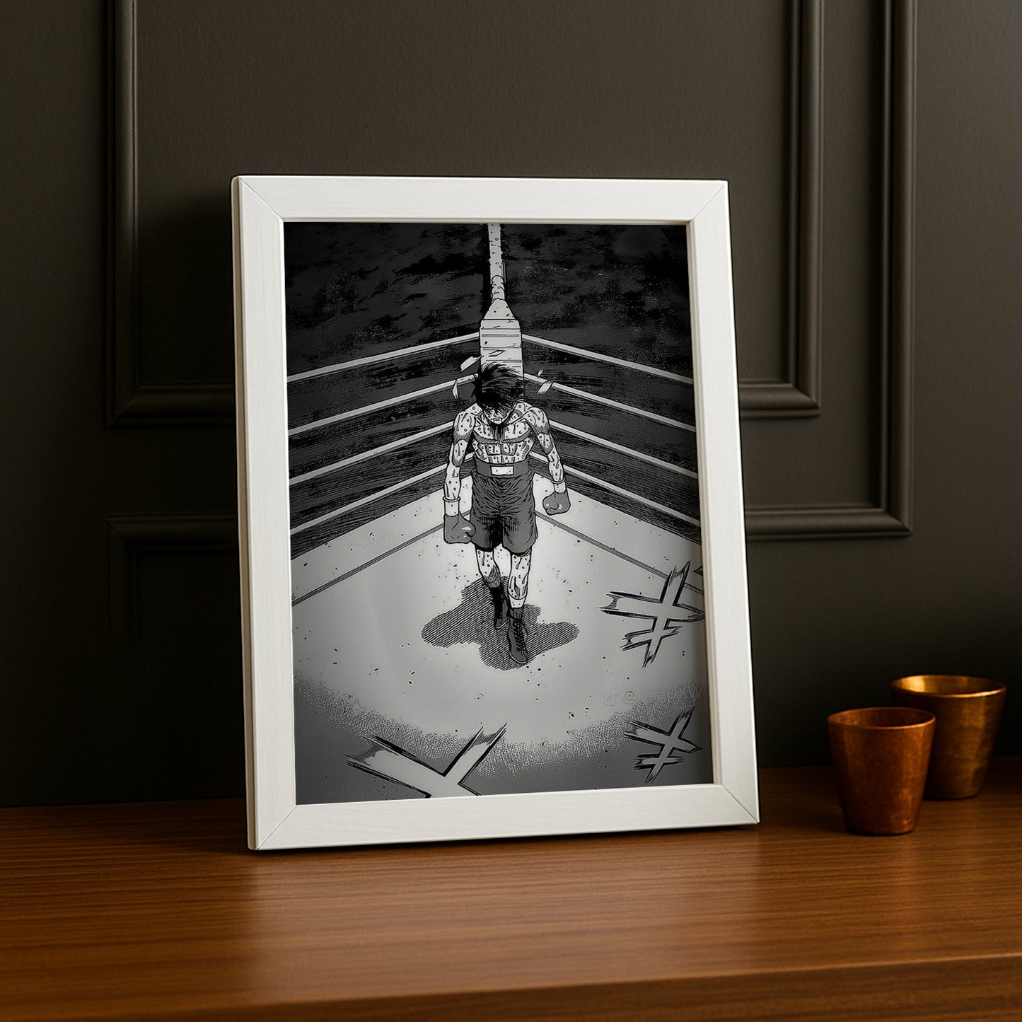 Cadre Photo Hajime no Ippo - Makunouchi Ippo Noir et Blanc