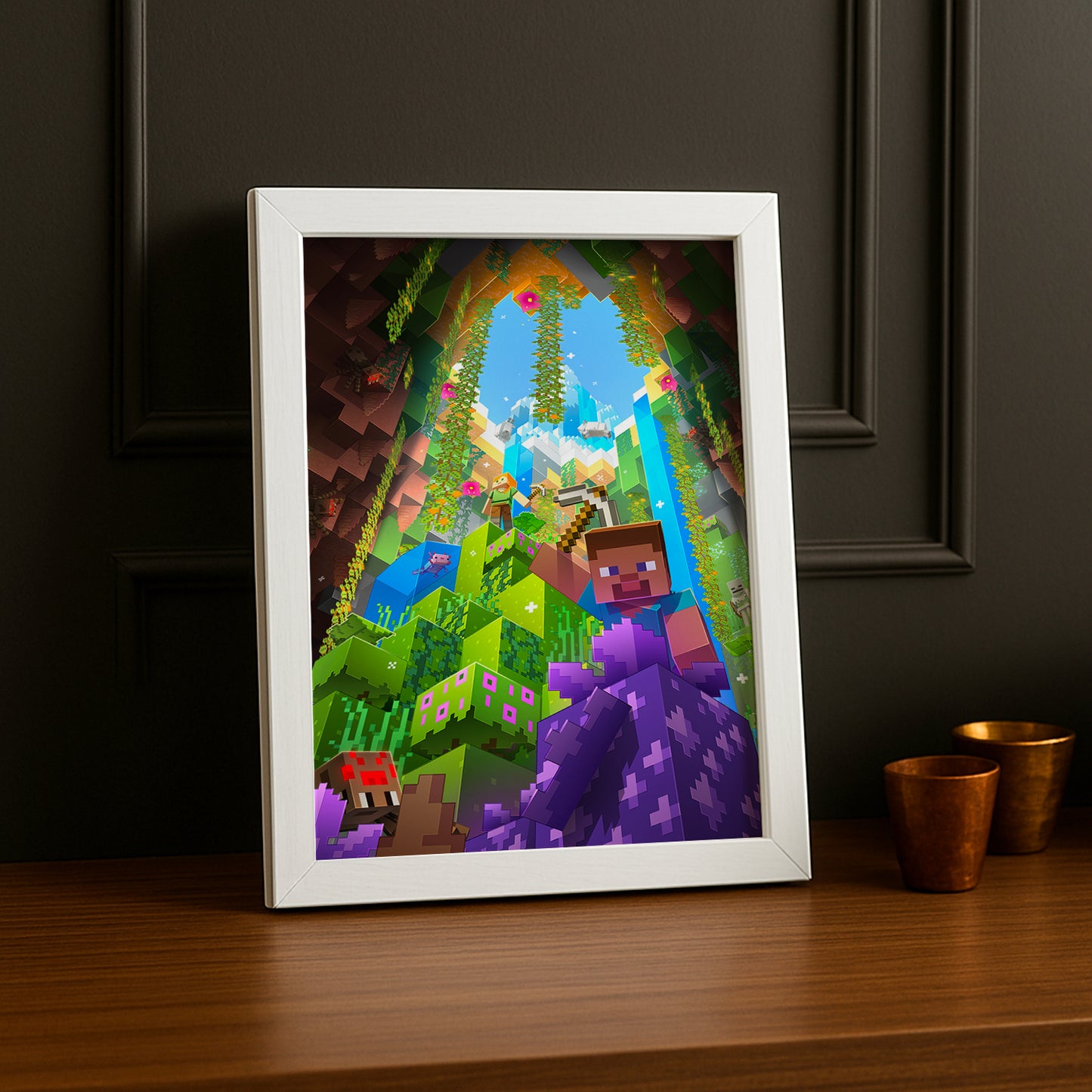 Cadre photo Minecraft - Falaises