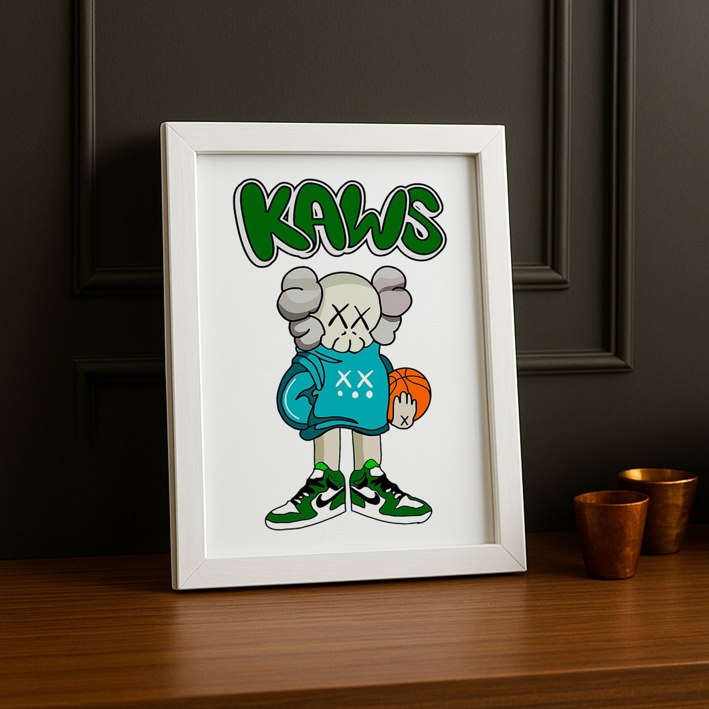 Cadre photo Kaws basketball