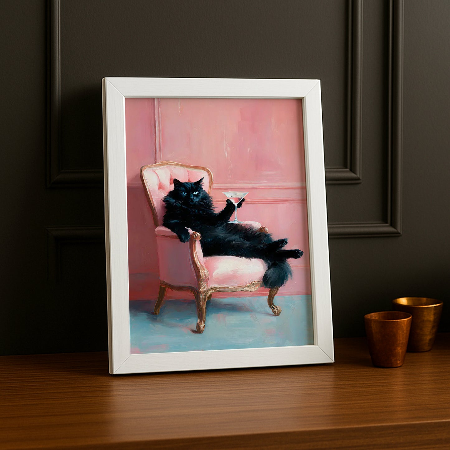 Cadre Photo Chat - Sofa Rose