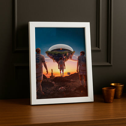 Poster encadrée Olympique de Marseille - Illustration