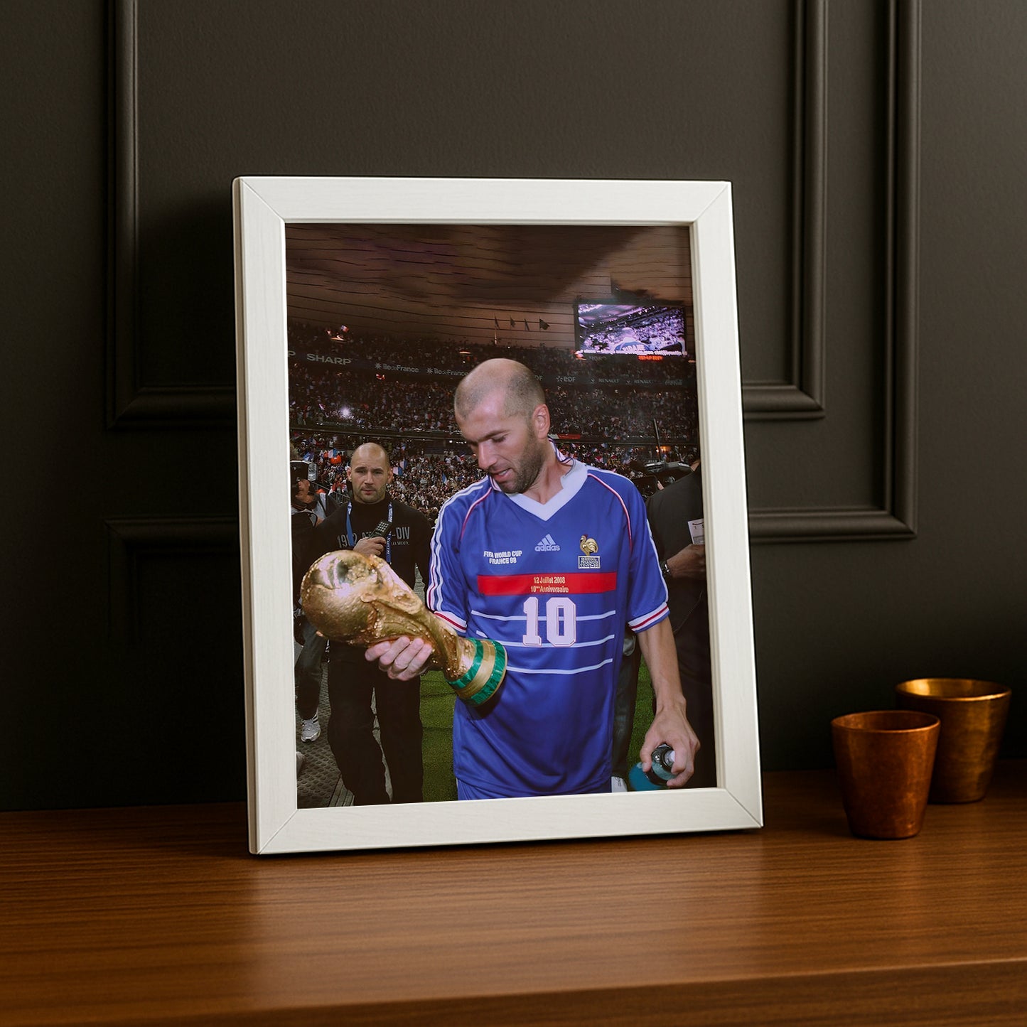 Poster encadrée France Football - Zidane Coupe du Monde 98