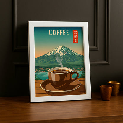 Cadre photo Café - Montagne du Japon
