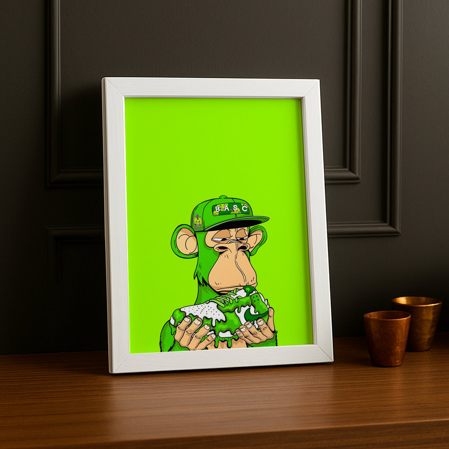 Cadre photo Bayc Ape Nike Dunk SB Green