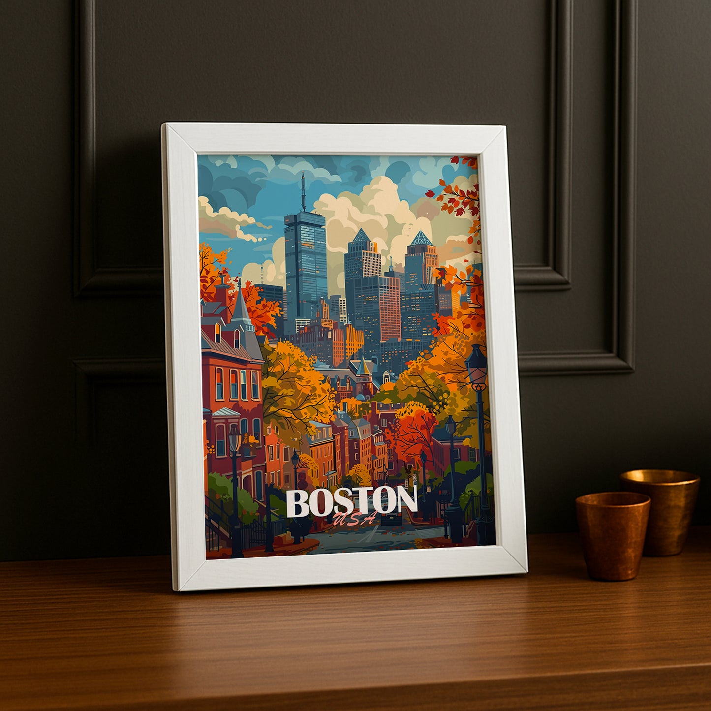 Cadre photo Boston USA
