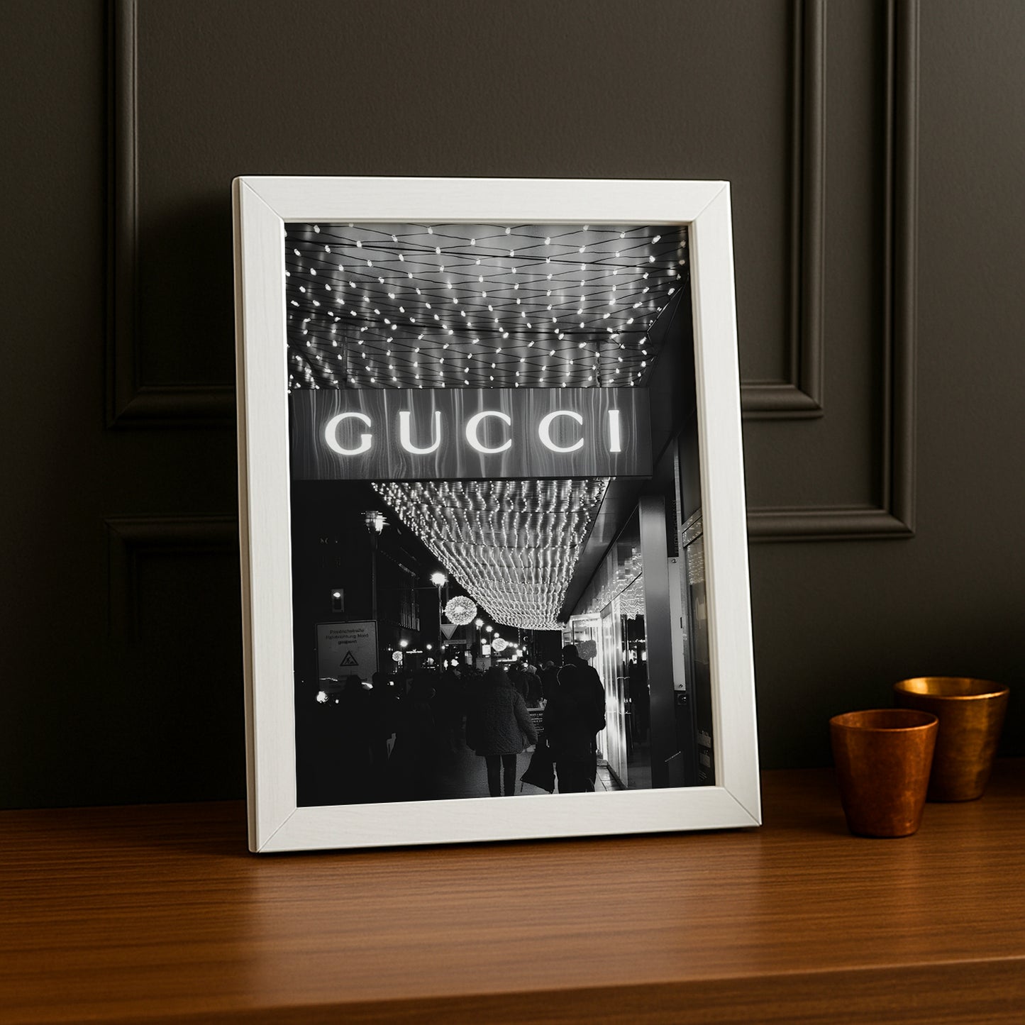 Poster encadré Gucci devanture magasin