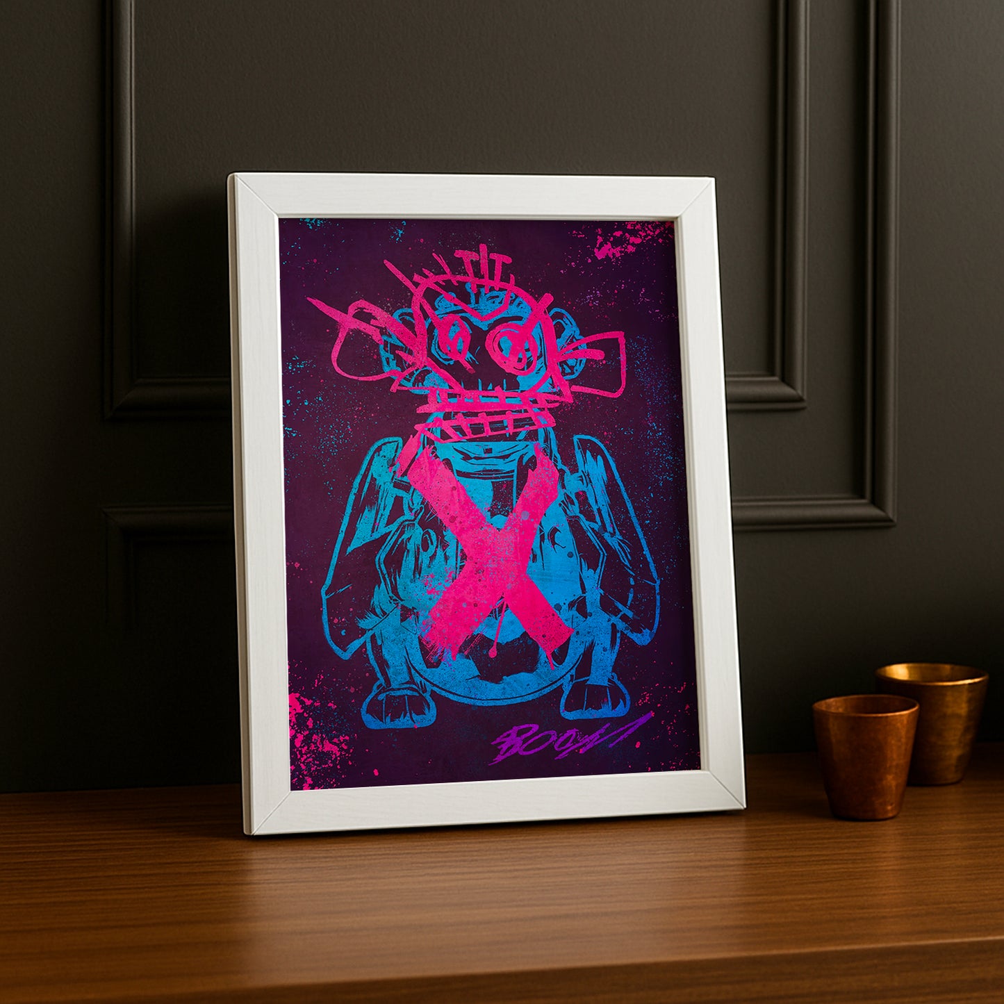 Cadre photo Monkey Graffiti Arcane