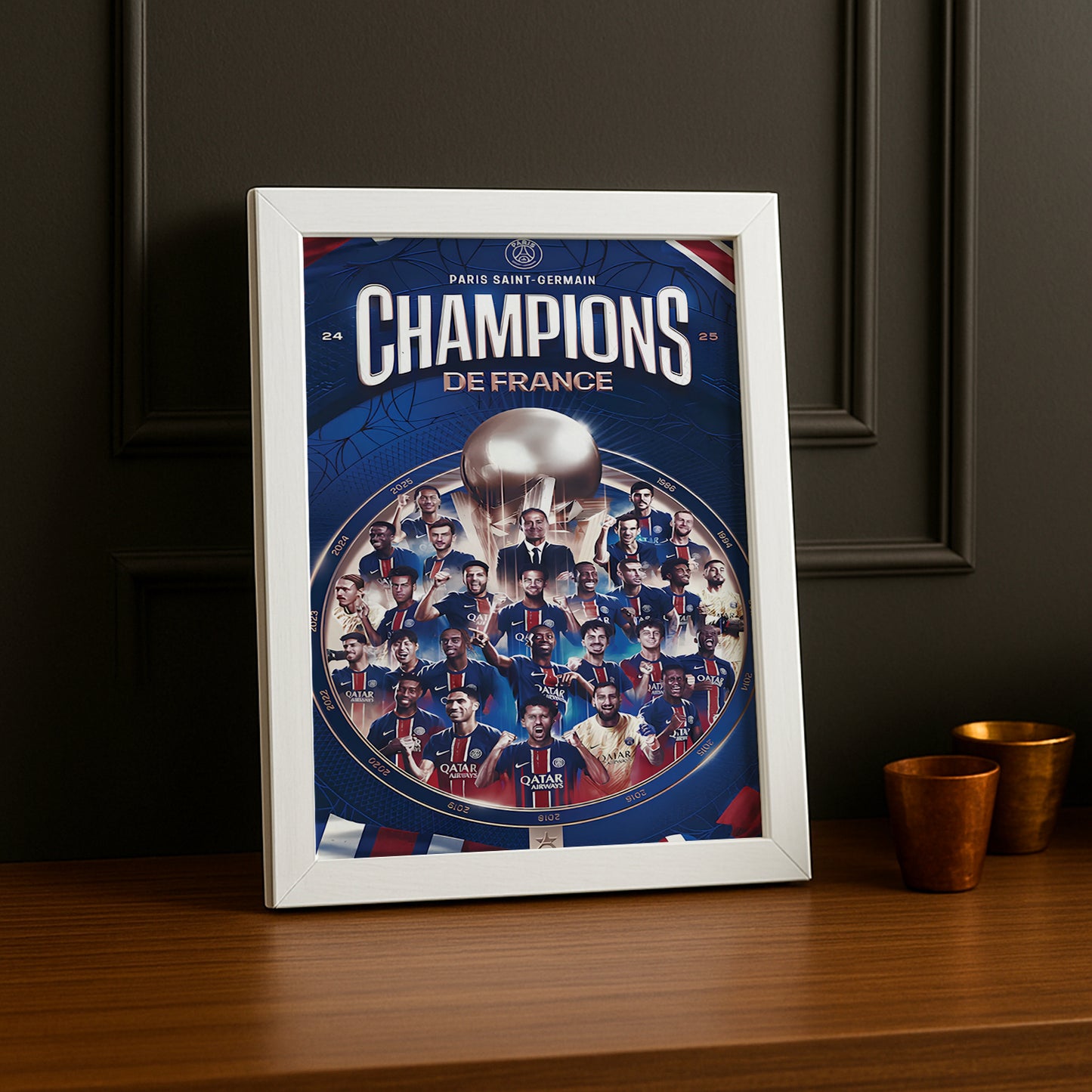 Cadre photo Paris Saint-Germain Champions de France