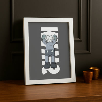 Poster Kaws gris